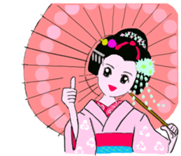Colorful kimono beauty Maiko Hen sticker #12239052
