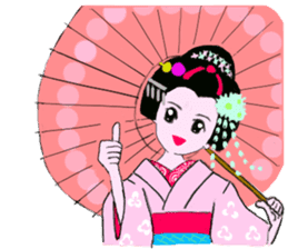 Colorful kimono beauty Maiko Hen sticker #12239052