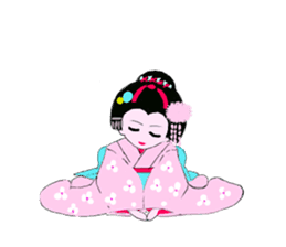 Colorful kimono beauty Maiko Hen sticker #12239053