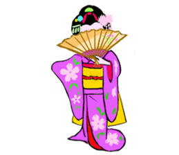Colorful kimono beauty Maiko Hen sticker #12239059