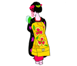 Colorful kimono beauty Maiko Hen sticker #12239062