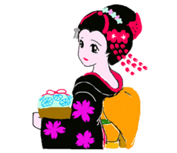 Colorful kimono beauty Maiko Hen sticker #12239063
