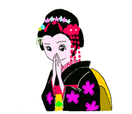 Colorful kimono beauty Maiko Hen sticker #12239065