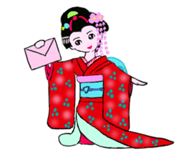 Colorful kimono beauty Maiko Hen sticker #12239066