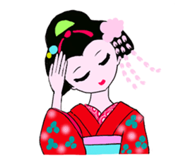 Colorful kimono beauty Maiko Hen sticker #12239068
