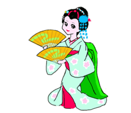 Colorful kimono beauty Maiko Hen sticker #12239070