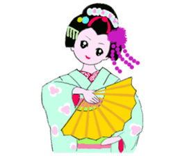 Colorful kimono beauty Maiko Hen sticker #12239071