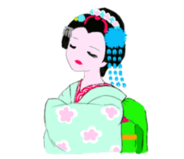 Colorful kimono beauty Maiko Hen sticker #12239072
