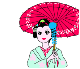 Colorful kimono beauty Maiko Hen sticker #12239073