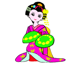 Colorful kimono beauty Maiko Hen sticker #12239074