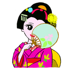 Colorful kimono beauty Maiko Hen sticker #12239076