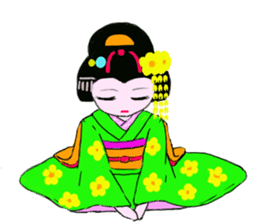 Colorful kimono beauty Maiko Hen sticker #12239078