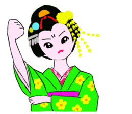Colorful kimono beauty Maiko Hen sticker #12239079