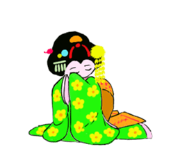 Colorful kimono beauty Maiko Hen sticker #12239080