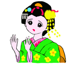 Colorful kimono beauty Maiko Hen sticker #12239081