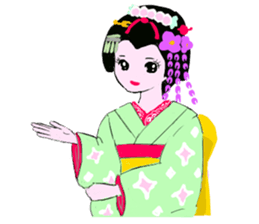 Colorful kimono beauty Maiko Hen sticker #12239083