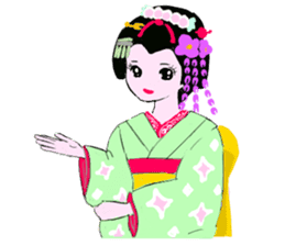 Colorful kimono beauty Maiko Hen sticker #12239083