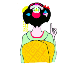 Colorful kimono beauty Maiko Hen sticker #12239084