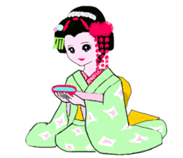 Colorful kimono beauty Maiko Hen sticker #12239085