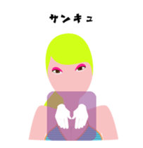 "Aki" surfer queen avatar sticker #12239373