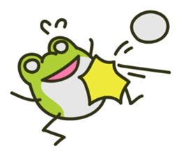 Keko the frog "athletic frog" sticker #12239669