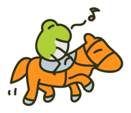 Keko the frog "athletic frog" sticker #12239678