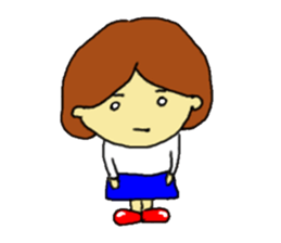 Bobbed hair girl Bob-chan sticker #12239702