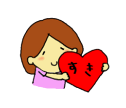 Bobbed hair girl Bob-chan sticker #12239716