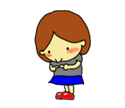 Bobbed hair girl Bob-chan sticker #12239717