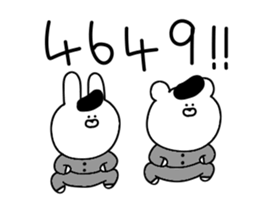 Of the rabbit and the bear dead language sticker #12239744