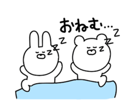 Of the rabbit and the bear dead language sticker #12239755