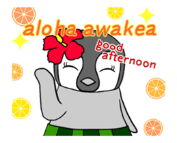 FUNNYBEGO & FRIENDS : Hawaii of animated sticker #12239967