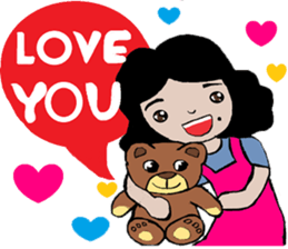 Happy Girl Love Love sticker #12240217