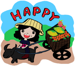 Happy Girl Love Love sticker #12240239