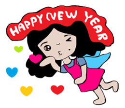 Happy Girl Love Love sticker #12240246