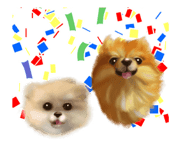 Fu Fu & Fong (Pomeranian Mother & Son) sticker #12241163