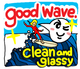 Surfer reaction. sticker #12241662