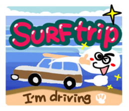 Surfer reaction. sticker #12241663