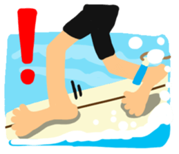 Surfer reaction. sticker #12241670