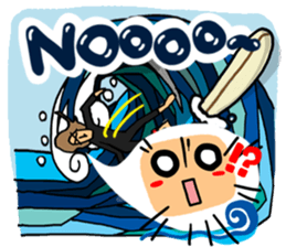 Surfer reaction. sticker #12241671