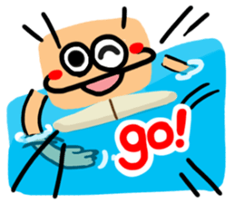 Surfer reaction. sticker #12241672