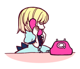 cute girls and boy sticker #12242138