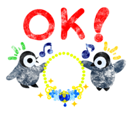 Pretty penguin babies 3 sticker #12242278