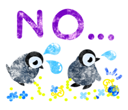 Pretty penguin babies 3 sticker #12242279