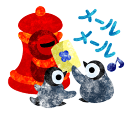 Pretty penguin babies 3 sticker #12242288