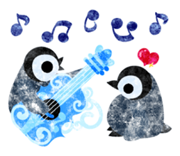 Pretty penguin babies 3 sticker #12242296