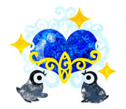 Pretty penguin babies 3 sticker #12242297