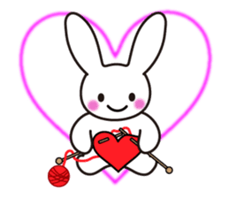 Lovely Rabbit in love sticker #12242450