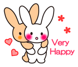 Lovely Rabbit in love sticker #12242471