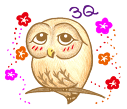 so so bird - cute owl sticker #12243103